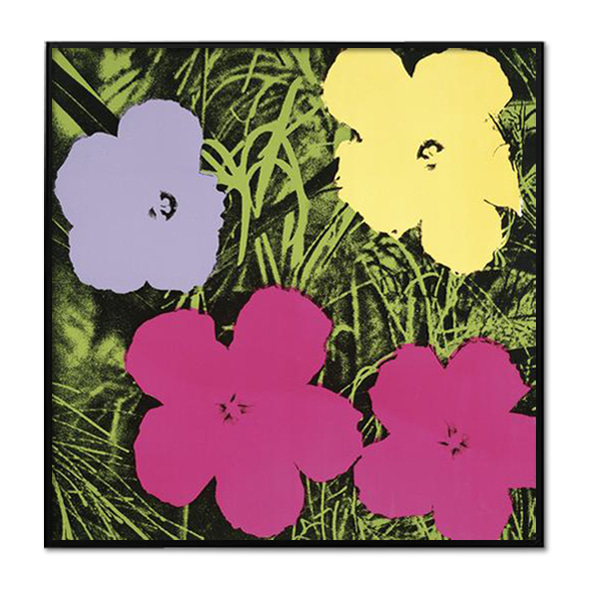 Andy Warhol_FLOWERS, 1970 (1 PURPLE, 1 YELLOW, 2 PINK)