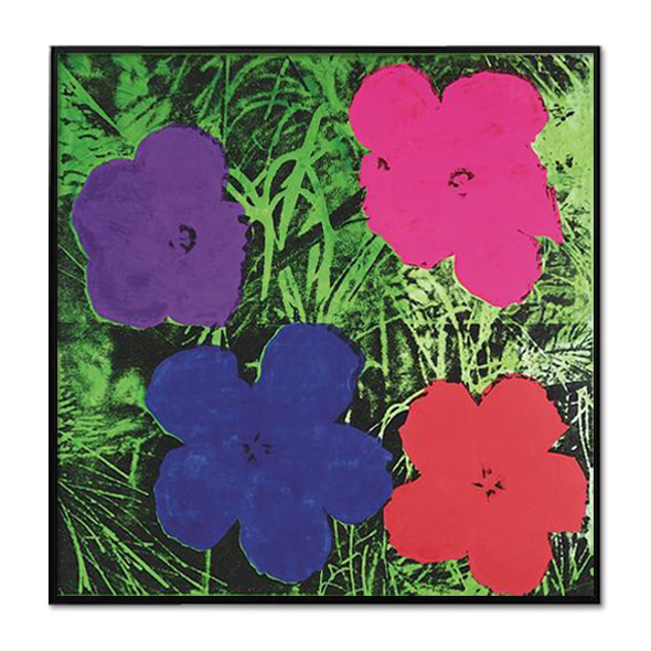 Andy Warhol_FLOWERS, C. 1964 (1 PURPLE, 1 BLUE, 1 PINK, 1 RED)